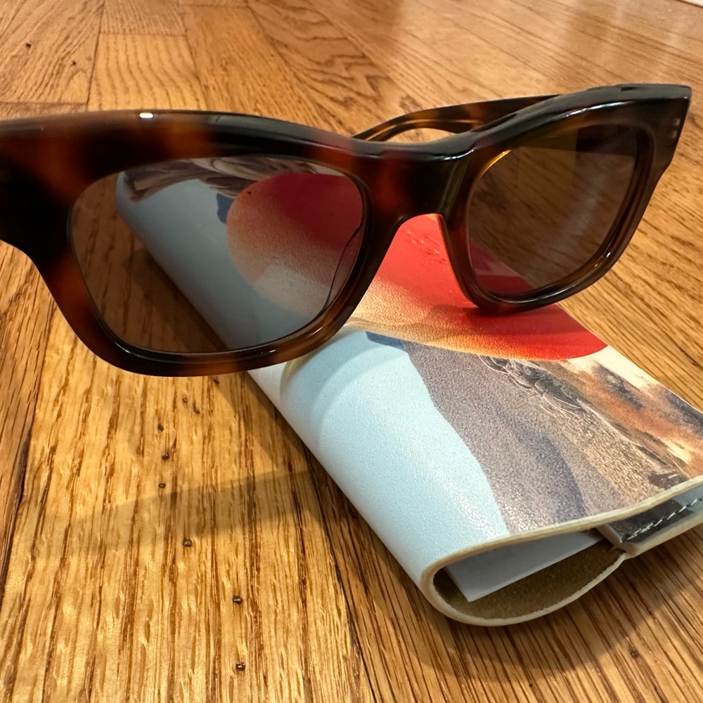 Garrett Leight Brown Sunglasses Woz - Picture 2 of 7